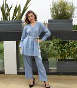 Blue handloom cotton salwar