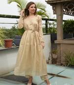 Brown handloom cotton salwar