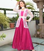 White embroidered net women jackets