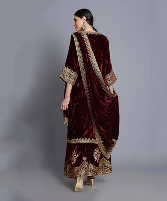 Wine Tunic Sharara Set 2