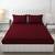 Roman Cotton Satin Striped Plain Color Double Size Bedsheet for Double Bed with Two Pillow Covers