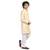 Beige plain cotton boys-kurta-pyjama