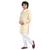 Beige plain cotton boys-kurta-pyjama