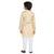 Beige plain cotton boys-kurta-pyjama
