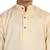 Beige plain cotton boys-kurta-pyjama