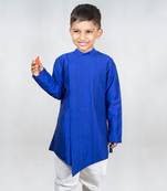 Royal Blue shawod Embroidery Kurta Set