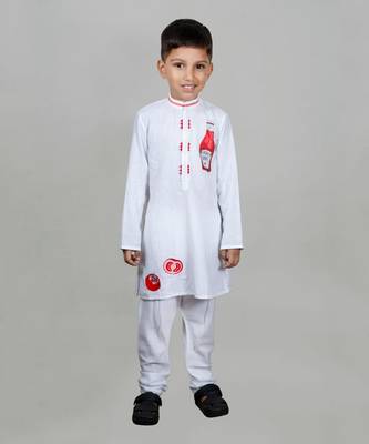 White  Ketchup Embroidered Kurta Set 1