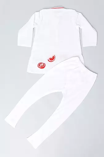 White  Ketchup Embroidered Kurta Set