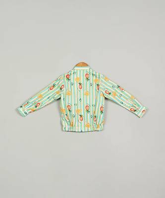 Multicolor Fruit Print Bomber Jacket Unisex 2