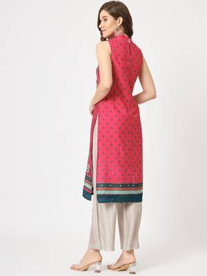Multicolor printed viscose rayon ethnic-kurtis 3