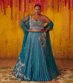 TEAL BLUE LEHENGA