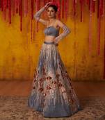 Grey LEHENGA SET