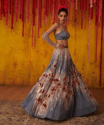 Grey LEHENGA SET 2