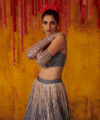 Grey LEHENGA SET 3