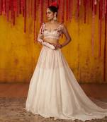 White Embroidered Lehenga Set