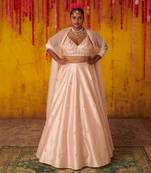 Light Pink Embroidered Lehenga Set