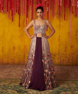 Purple Silk Lehega Set 1