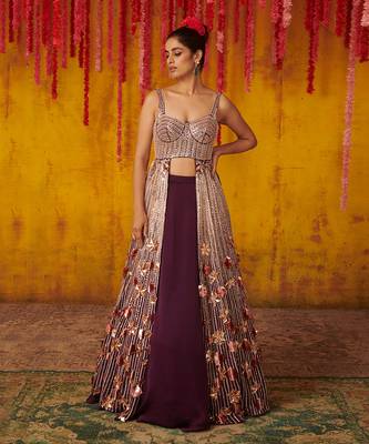 Purple Silk Lehega Set 2