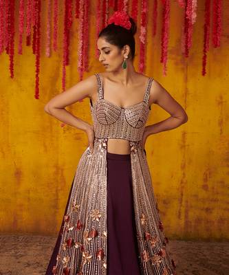 Purple Silk Lehega Set 4