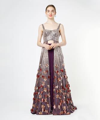 Purple Silk Lehega Set 5