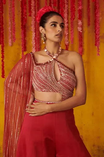 Ruby Satin organza Jumpsuit