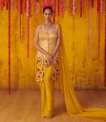 Mustard Yellow Dhoti Set