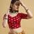 HIMALAY FASHION Roud Neck Printed Red Color Half SleeveBlouse.