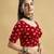 HIMALAY FASHION Roud Neck Printed Red Color Half SleeveBlouse.