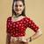 HIMALAY FASHION Roud Neck Printed Red Color Half SleeveBlouse.