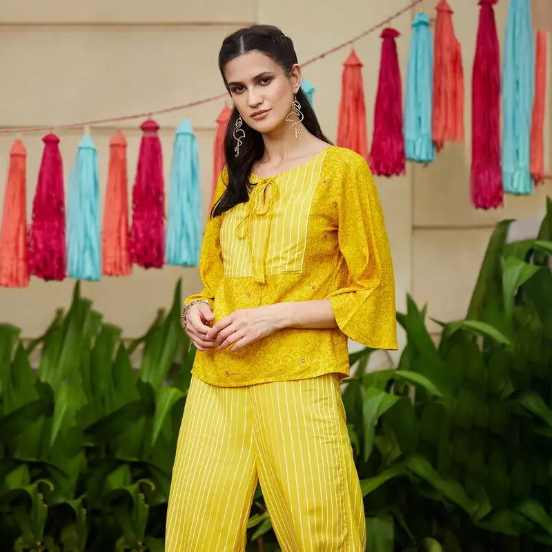 yellow party tops