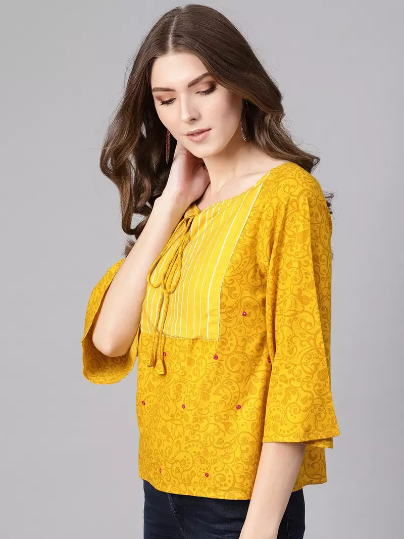 yellow party tops