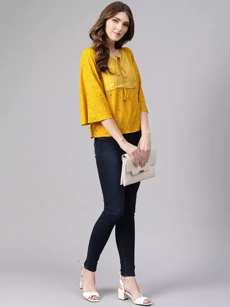 yellow party tops