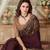 Maroon embroidered silk saree with blouse