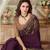 Wine embroidered silk saree with blouse