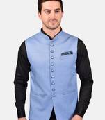 PRINT CULTR Men's Solid Cotton Blend Soft Finish Sleeveless Nehru/ Modi jacket/Sadri/Waistcoat/Bundi Jacket/for Men