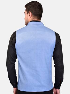 PRINT CULTR Men's Solid Cotton Blend Soft Finish Sleeveless Nehru/ Modi jacket/Sadri/Waistcoat/Bundi Jacket/for Men 6