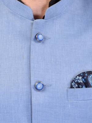 PRINT CULTR Men's Solid Cotton Blend Soft Finish Sleeveless Nehru/ Modi jacket/Sadri/Waistcoat/Bundi Jacket/for Men 5