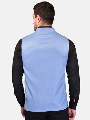 PRINT CULTR Men's Solid Cotton Blend Soft Finish Sleeveless Nehru/ Modi jacket/Sadri/Waistcoat/Bundi Jacket/for Men 6