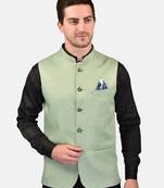 PRINT CULTR Men's Solid Cotton Blend Soft Finish Sleeveless Nehru/ Modi jacket/Sadri/Waistcoat/Bundi Jacket/for Men