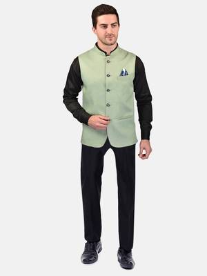 PRINT CULTR Men's Solid Cotton Blend Soft Finish Sleeveless Nehru/ Modi jacket/Sadri/Waistcoat/Bundi Jacket/for Men 2