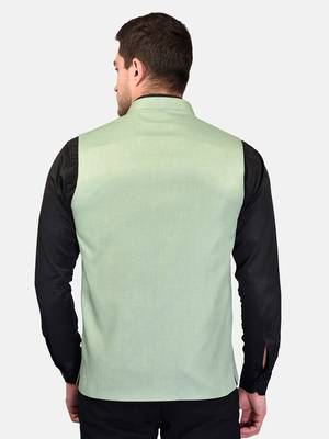 PRINT CULTR Men's Solid Cotton Blend Soft Finish Sleeveless Nehru/ Modi jacket/Sadri/Waistcoat/Bundi Jacket/for Men 6