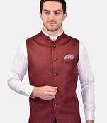 PRINT CULTR Men's Solid Cotton Blend Soft Finish Sleeveless Nehru/ Modi jacket/Sadri/Waistcoat/Bundi Jacket/for Men