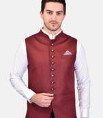 PRINT CULTR Men's Solid Cotton Blend Soft Finish Sleeveless Nehru/ Modi jacket/Sadri/Waistcoat/Bundi Jacket/for Men