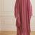 JSDC Salmon Color Korean Silk Fringed Top Dress Kaftan