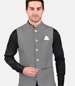 PRINT CULTR Men's Printed Cotton Blend Soft Finish Sleeveless Nehru/ Modi jacket/Sadri/Waistcoat/Bundi Jacket/for Men