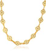 Brass Goldplated Floral Women Chain necklace