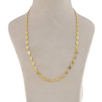 Brass Goldplated Floral Women Chain necklace 3