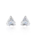 Silverplated Triangle Shape Imitation Diamonds CZ Stylish Fashion Stud earrings