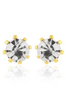 Goldplated Imitation Diamond Heera Fashion Stud Earring