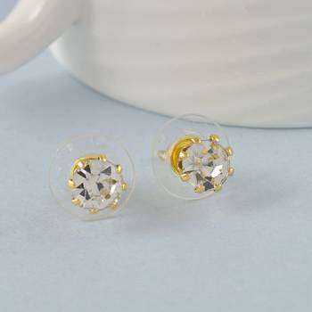 Goldplated Imitation Diamond Heera Fashion Stud Earring 3